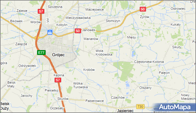 mapa Kociszew gmina Grójec, Kociszew gmina Grójec na mapie Targeo