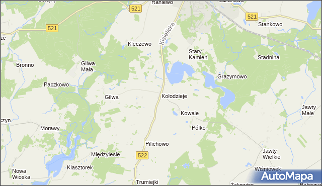 mapa Kołodzieje gmina Prabuty, Kołodzieje gmina Prabuty na mapie Targeo