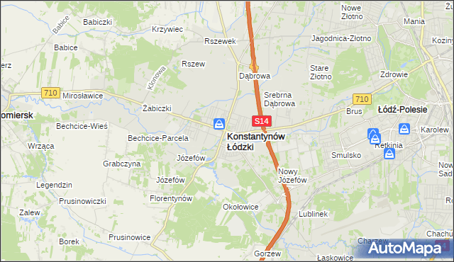 mapa Konstantynów Łódzki, Konstantynów Łódzki na mapie Targeo