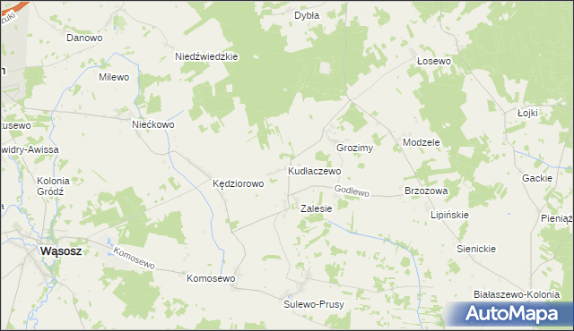 mapa Kudłaczewo, Kudłaczewo na mapie Targeo