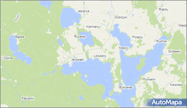 mapa Likszany, Likszany na mapie Targeo