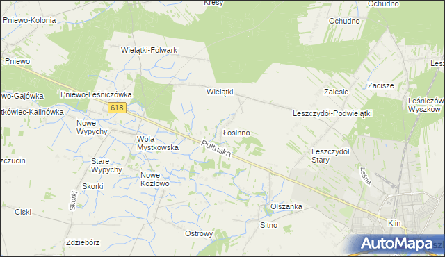 mapa Łosinno, Łosinno na mapie Targeo
