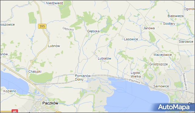 mapa Lubiatów gmina Otmuchów, Lubiatów gmina Otmuchów na mapie Targeo