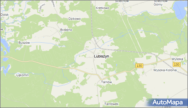 mapa Lubiszyn, Lubiszyn na mapie Targeo