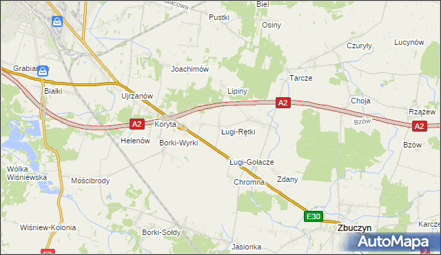 mapa Ługi-Rętki, Ługi-Rętki na mapie Targeo