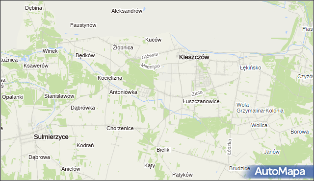 mapa Łuszczanowice-Kolonia, Łuszczanowice-Kolonia na mapie Targeo