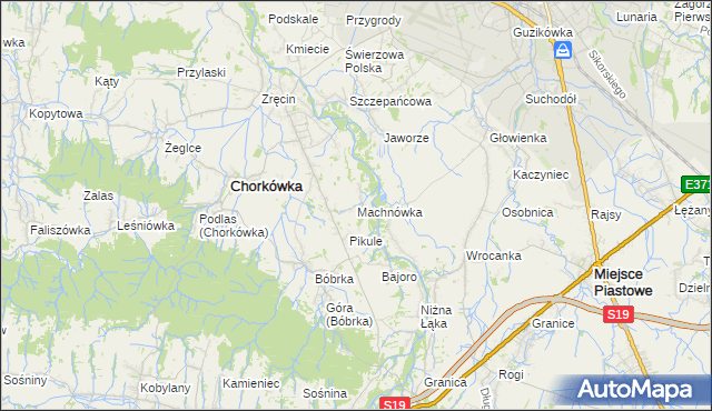 mapa Machnówka, Machnówka na mapie Targeo