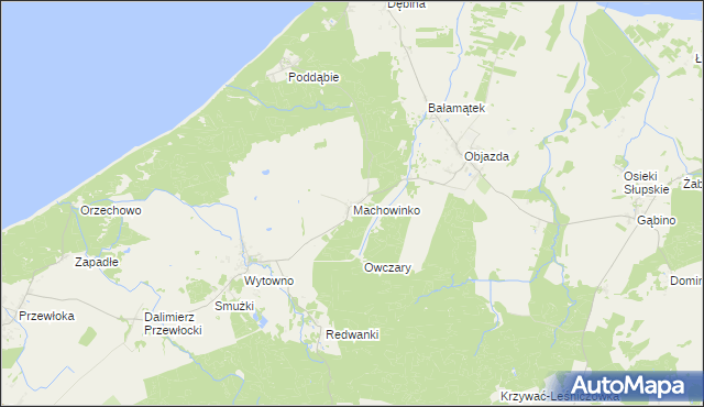 mapa Machowinko, Machowinko na mapie Targeo