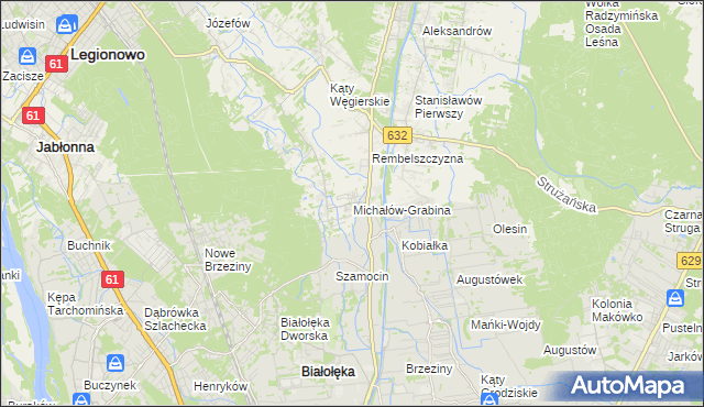 mapa Michałów-Grabina, Michałów-Grabina na mapie Targeo