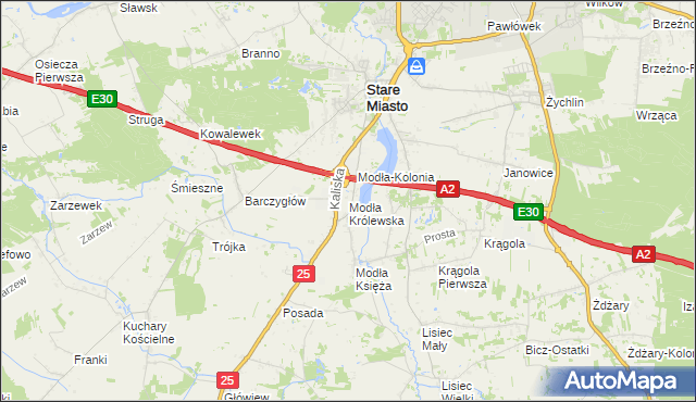 mapa Modła Królewska, Modła Królewska na mapie Targeo