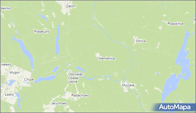 mapa Niemienica, Niemienica na mapie Targeo