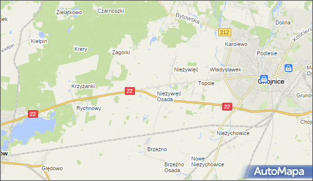 mapa Nieżywięć Osada, Nieżywięć Osada na mapie Targeo