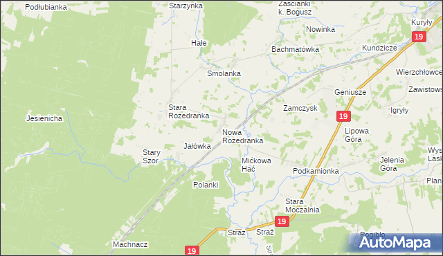 mapa Nowa Rozedranka, Nowa Rozedranka na mapie Targeo