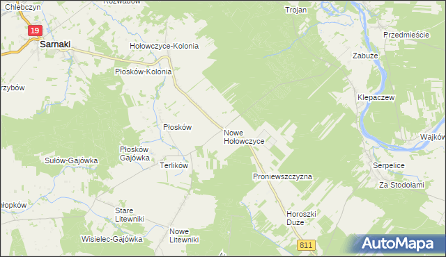 mapa Nowe Hołowczyce, Nowe Hołowczyce na mapie Targeo
