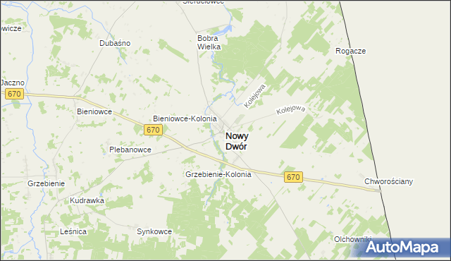 mapa Nowy Dwór powiat sokólski, Nowy Dwór powiat sokólski na mapie Targeo