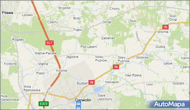 mapa Nowy Puznów, Nowy Puznów na mapie Targeo