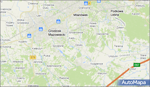 mapa Opypy, Opypy na mapie Targeo