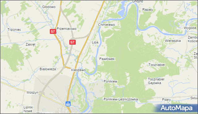 mapa Pawłówek gmina Pułtusk, Pawłówek gmina Pułtusk na mapie Targeo