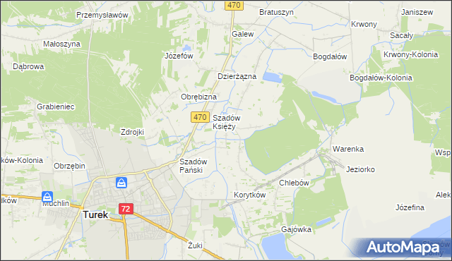 mapa Pęcherzew, Pęcherzew na mapie Targeo