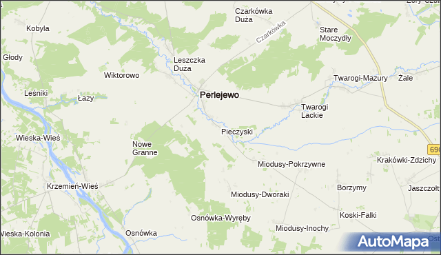 mapa Pieczyski, Pieczyski na mapie Targeo