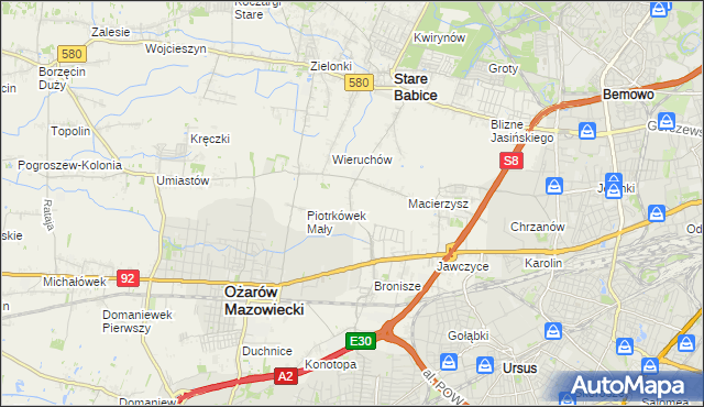 mapa Piotrkówek Duży, Piotrkówek Duży na mapie Targeo