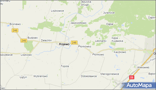 mapa Płonkówko, Płonkówko na mapie Targeo