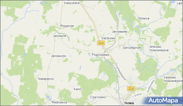mapa Pogorszewo, Pogorszewo na mapie Targeo
