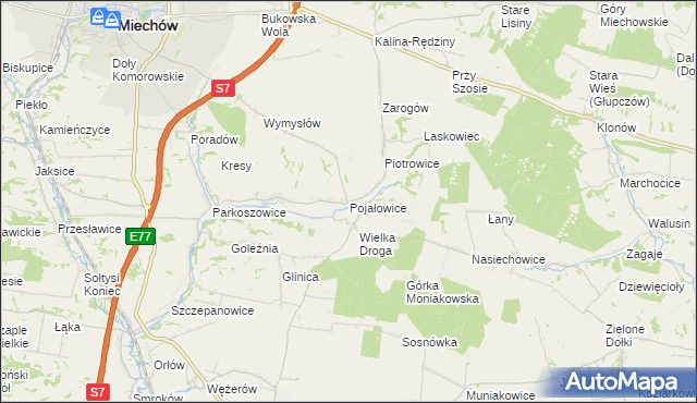 mapa Pojałowice, Pojałowice na mapie Targeo