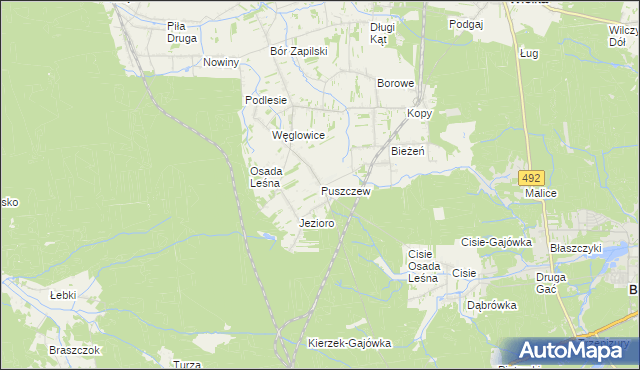 mapa Puszczew, Puszczew na mapie Targeo