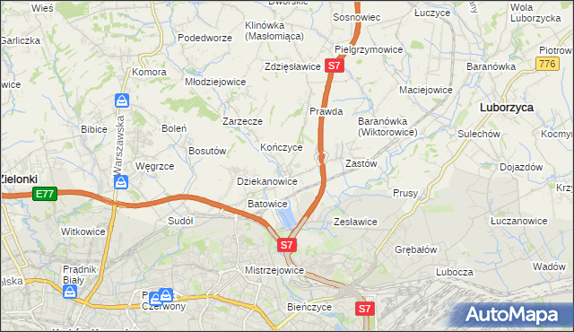 mapa Raciborowice gmina Michałowice, Raciborowice gmina Michałowice na mapie Targeo