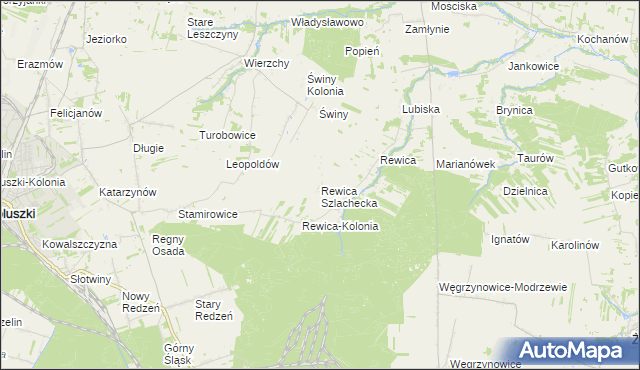 mapa Rewica Szlachecka, Rewica Szlachecka na mapie Targeo