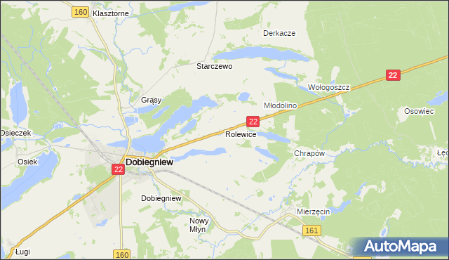mapa Rolewice, Rolewice na mapie Targeo