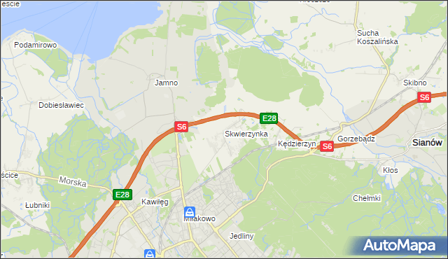 mapa Skwierzynka, Skwierzynka na mapie Targeo