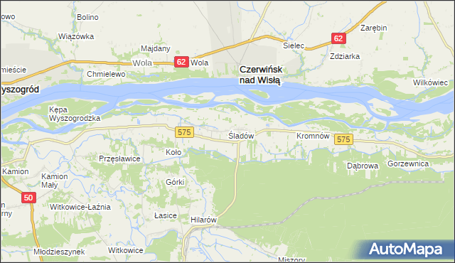 mapa Śladów gmina Brochów, Śladów gmina Brochów na mapie Targeo