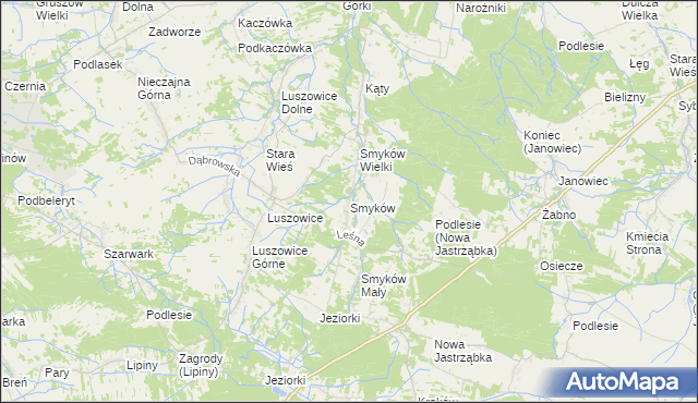 mapa Smyków gmina Radgoszcz, Smyków gmina Radgoszcz na mapie Targeo