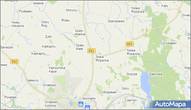 mapa Stara Różanka, Stara Różanka na mapie Targeo