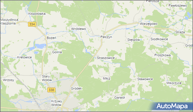 mapa Straszowice, Straszowice na mapie Targeo