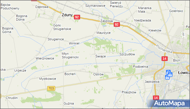 mapa Świące, Świące na mapie Targeo