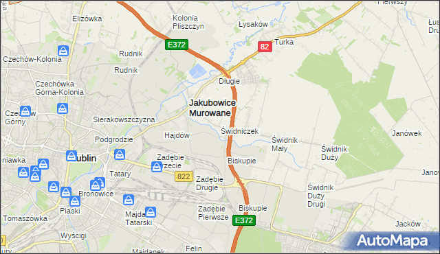 mapa Świdniczek, Świdniczek na mapie Targeo