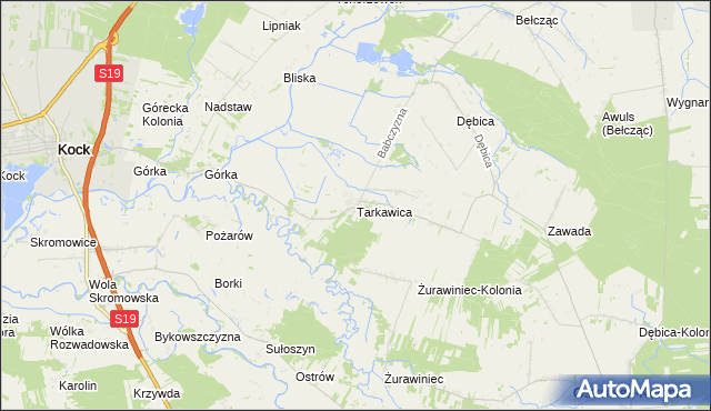 mapa Tarkawica, Tarkawica na mapie Targeo