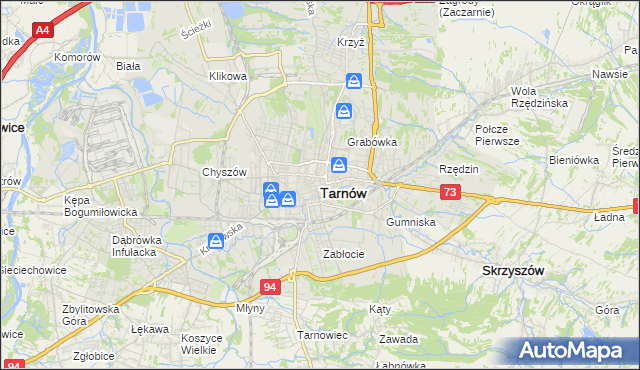 mapa Tarnów, Tarnów na mapie Targeo