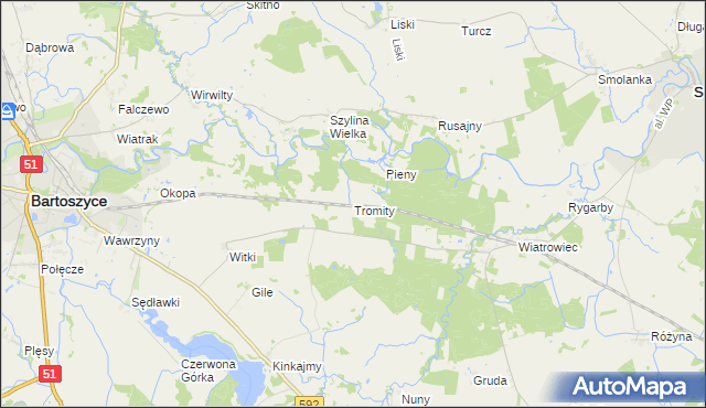 mapa Tromity, Tromity na mapie Targeo