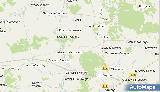 mapa Truskolasy-Wola, Truskolasy-Wola na mapie Targeo