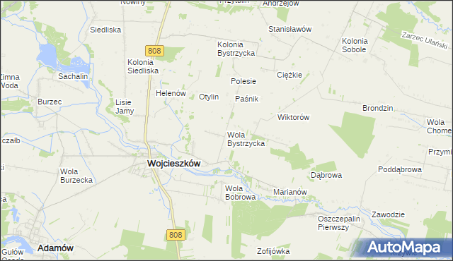 mapa Wola Bystrzycka, Wola Bystrzycka na mapie Targeo