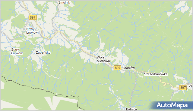 mapa Wola Michowa, Wola Michowa na mapie Targeo