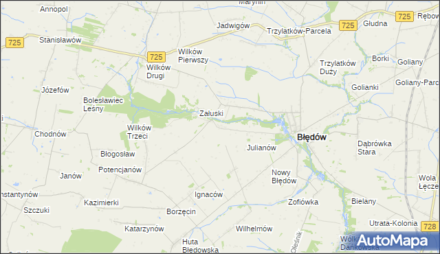 mapa Wólka Kurdybanowska, Wólka Kurdybanowska na mapie Targeo
