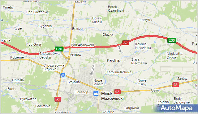 mapa Wólka Mińska, Wólka Mińska na mapie Targeo