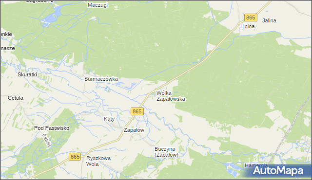 mapa Wólka Zapałowska, Wólka Zapałowska na mapie Targeo