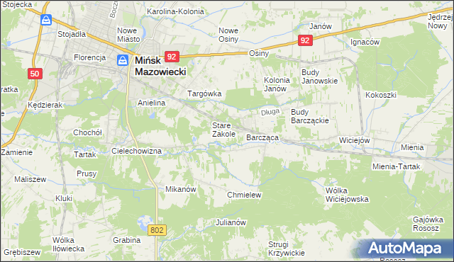 mapa Zakole-Wiktorowo, Zakole-Wiktorowo na mapie Targeo