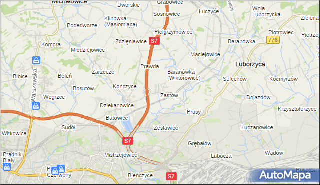 mapa Zastów, Zastów na mapie Targeo